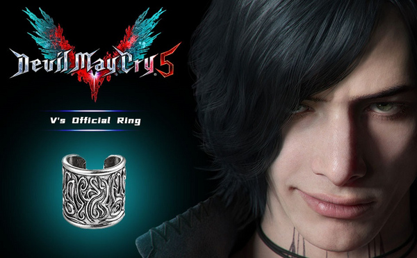 DMC5 V Ring Cosplay Accessory - 1:1 Replica Cosplay Prop Devil May Cry 5 Game Role Play Jewelry Finger Ring