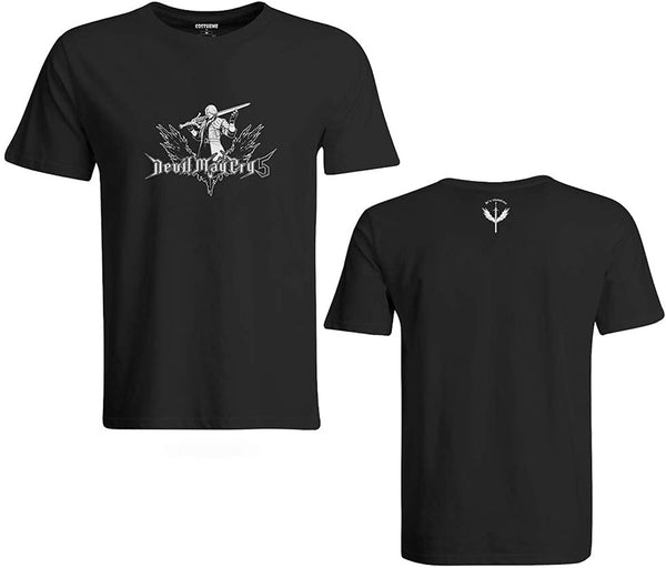 DMC5 T-Shirt Original Design Devil May Cry 5 Cotton Fashion Sports Casual Round Neck Short Sleeve Tees Unisex Black